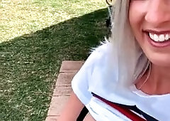 wtf totally horny! secretly masturbating in the garden