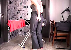 Confused Undressed Wife Sitiation At Home