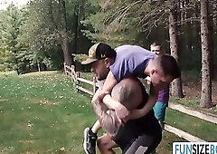 Coach Dolf teach twink Ian how to workout properly