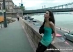 Dark haired girl taken from the street into hidden places to be filmed fucking.