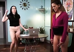 Seducing A Brunette Babe Into Lesbian Sex