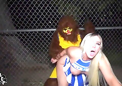 Trixi Brooks Halloween Off the hook Teenie Teddy Public Tearing up