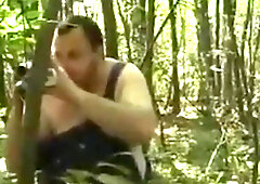 Barebacking Outdoor with Amateur Bear3y