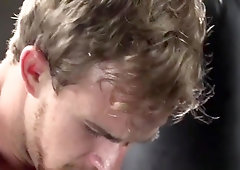 Straight stud tuggin on Leopard print bed