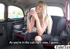 Sexy Blond Passenger Smashed In The Cab For A Free Fare