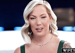 WIFEY Blond Hotwife Candice Holds Hubby's Hand During the time that Taking A Monster BBC