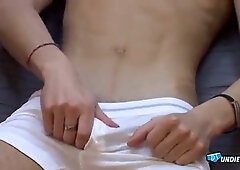 UndieTwinks: Martin Corvin Disrobes Down Leisurely In Taut Underpants With Warmth House Swift