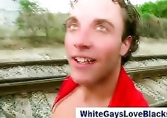 Thug ass cumshot by amateur white gay