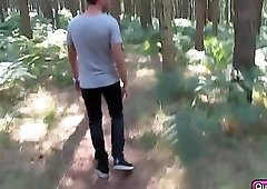 Two Friends Play Sexy in the Forest