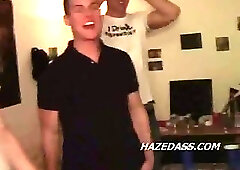 College hazing has boy sucking dick