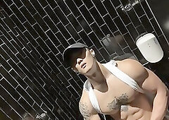 WingHong Tang sucking cock in public toilets