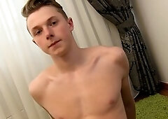 Kinky starlet Angel R gives a handjob and explores his tight hole!