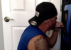 Amateur gloryhole gaydaddy deepthroats BFs cock very deep