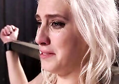 Squirting blonde pain slut is used and tormented in grueling bondage by The Pope