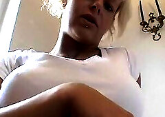 Naughty Chick Masturbates With Bottle And Sucks Dick