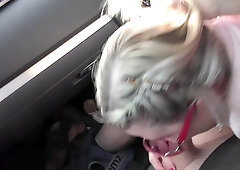 Nz Milf Slut Gives Master A Blowjob In The Car Parked On A Busy Road In Peak Traffic Time Trailer