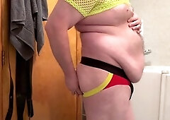 Anal masturbation, fat gay, piss fetish