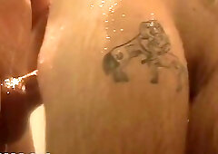 Gabriel Clark gets pussy pounded in shower by big dick