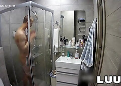 LUUV. Abbadon takes a bathroom before a orgy sequence on camera