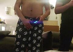 Gaming with str8 buddy beef whistle flops out