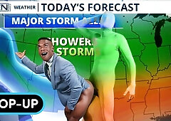 Weatherman Adrian Hart fucked by horned-up Chris Damned