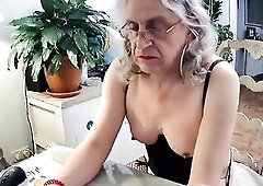 The Messy Doxy Carla Cums on Her Feet and Licks 'em Afterward