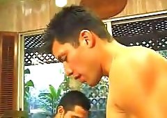 Two fuckers for a pretty burning shemale