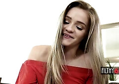 Slender sweetheart drilled coarse to climax