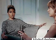 Whore mother i'd like to fuck Dana Vespoli can not await to have a lesbo sex with her ex Cherie, Dana starts making out with Cherie and it quickl