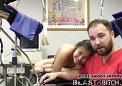 Raya Nguyen gets her labia covered in jizz during a wild medical scene