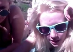 Sexy Busty college girl Girls Sunbathing