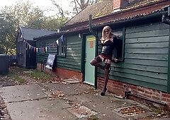 CD Peels Off Outdoors