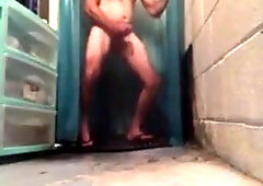 IMMENSE STIFF ON NUTTING IN THE BATHROOM