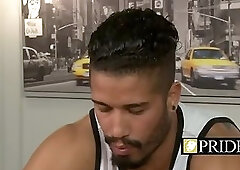 Handsome guys sucking penis after massage