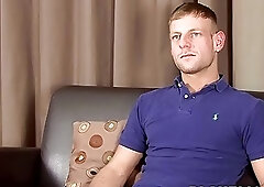 Hot interview and solo masturbation with Josh Charters