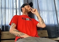 Smoker, gay step, cumshot gay