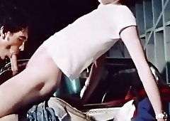 Vintage gay porn showing hairy men fucking nicely