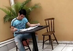 Master and his twink leather slave - Bareback Men