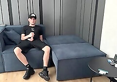 Guy jerked off and CUM in Nike Air Max Plus