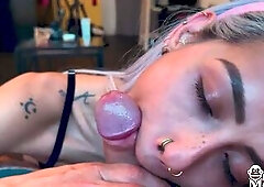 Latin chick cutie sucks my jock hard and rim my booty