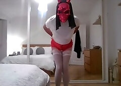 Homemade crossdresser, solo, fledgling