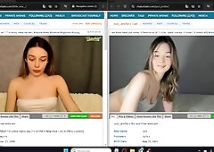 Small tit brunette amateur tugs on a big willie