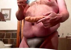 Extreme anal dildo, chubby boys, big belly men