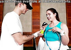 ClubSweethearts.com movie! It's practice tiiime! In Wimbledon two from three, tutor Willy Regal heads to the tennis court to educate our 3 honeys