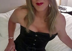 Hott Trans Chick Gets Vibrator Way Up There With Nipple Play!