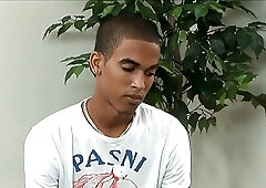 Deauxma is fucking a handsome, black guy on the couch, after making out with him