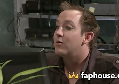 Sexy Secretary Sucks and Fucks Her Boss's Huge Cock - NSFW