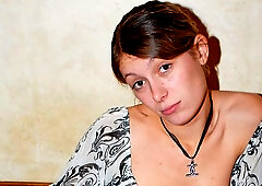 Beautiful blonde hottie Silvia is sucking a nice hard penis on the bed