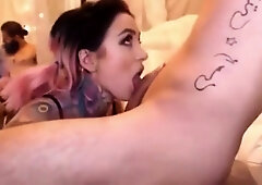 Amateur Sex Tattooed Covered Busty Sluts Pleasing A Big Cock