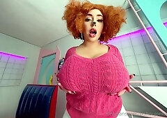 Great Big Boobs On Masturbating Redhead